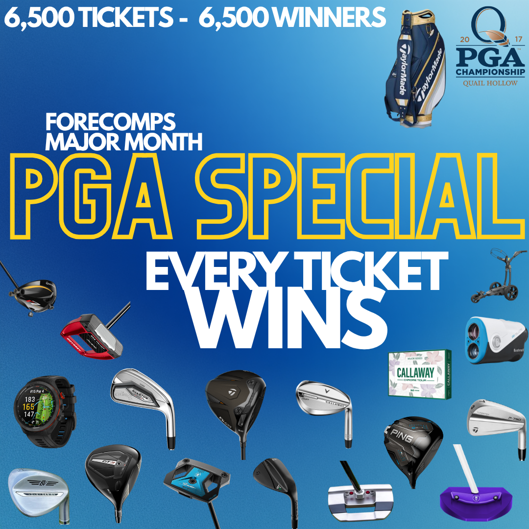 MAJOR MONTH PGA EVERY TICKET WINS COMPETITION  – READ DESCRIPTION FOR MORE PRIZE INFO